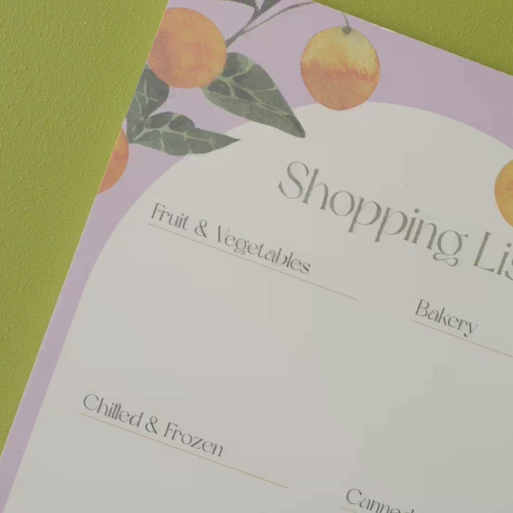 Recycled paper shopping list pad