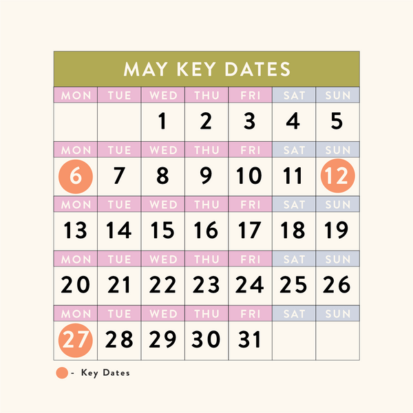 May 2024 - Dates for your Calendars