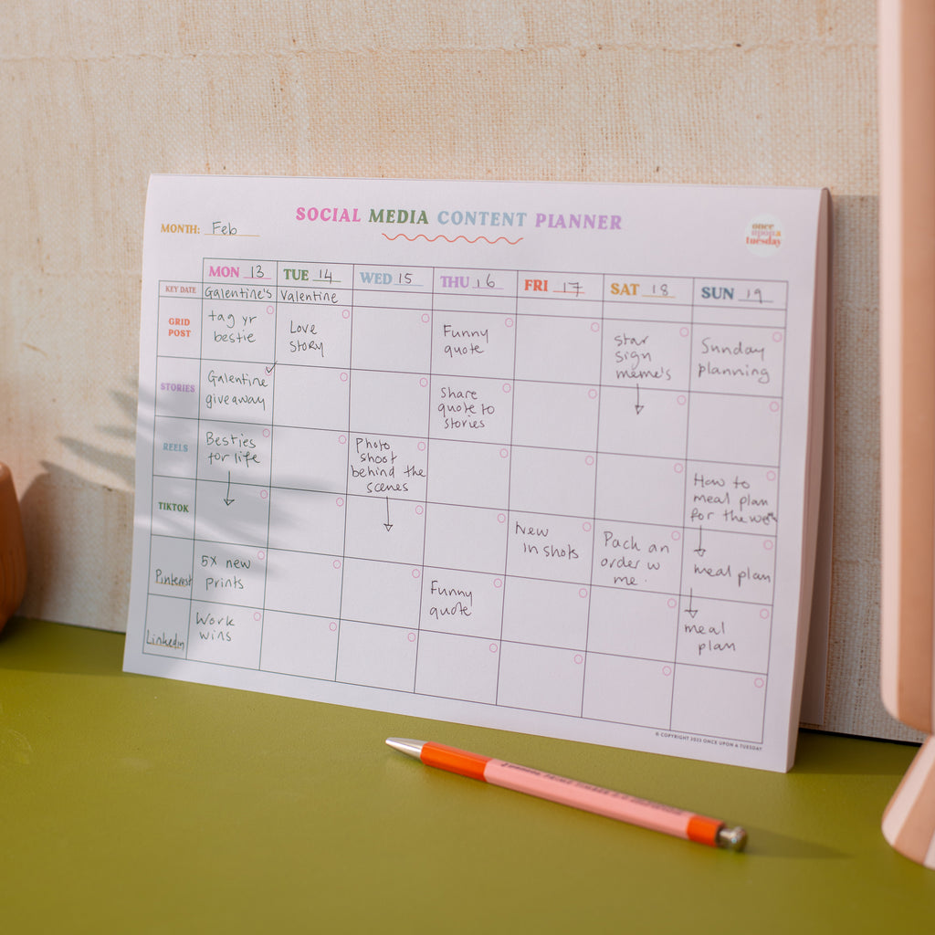 NEW IN - Social Media Content Planner Pads