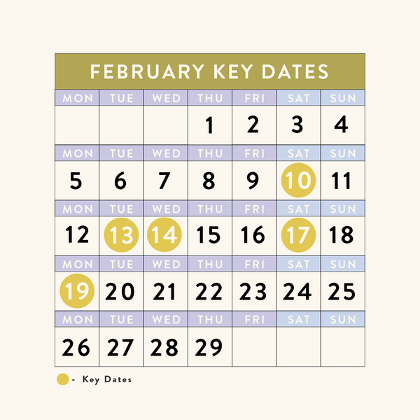 February 2024 - Dates for your Calendars