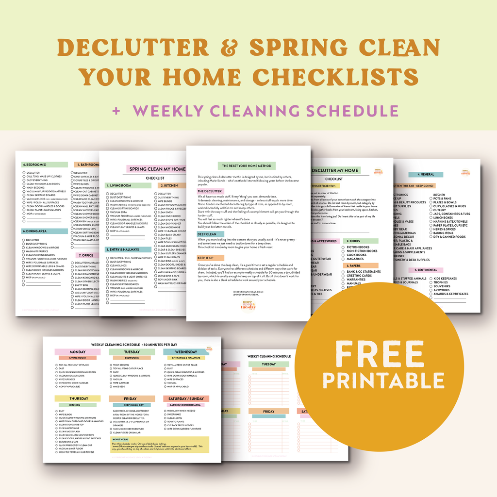 FREE DOWNLOAD: Spring Clean & Declutter Checklist