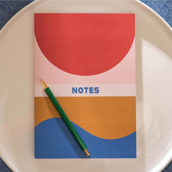 100% recycled geometric notebook. 128 pages, A5. Made in the UK.
