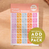 70x49cm colourful 2024 wall planner. 100% recycled paper and made in the UK.