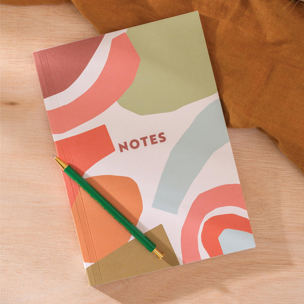 100% recycled boho notebook. 128 pages, A5. Made in the UK.
