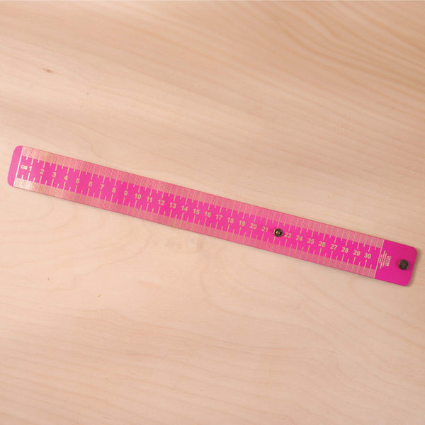 30cm Ruler. Recycled Leather Ruler. Handmade in the UK.