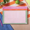 a4 weekly meal planner. magnetic meal planner. cabana. tropical.