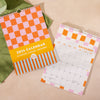 2024 calendar, desk calendar and diary gift set. checks and stripes. 100% recycled paper. Made in the UK.
