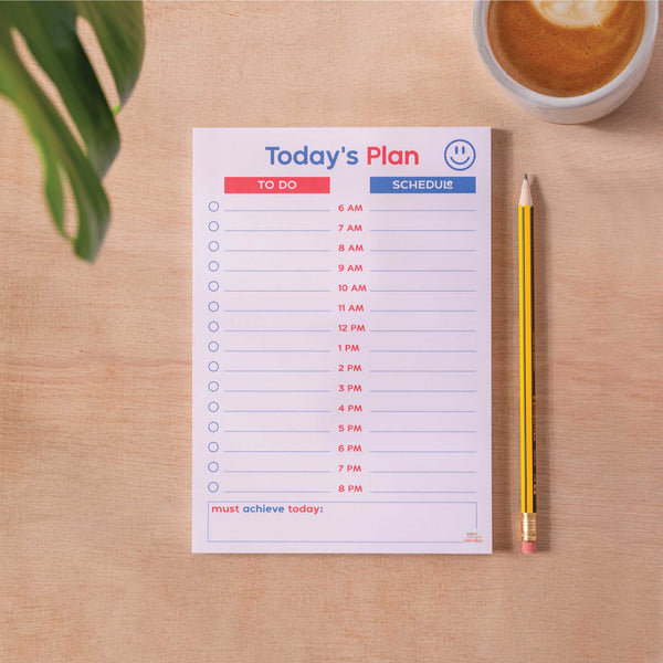 A5 planner pad. daily planner. 100% recycled paper. hourly planner. recycled paper planner
