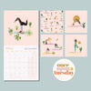 2024, 21x42cm hanging wall calendar designed with illustrator and painter Laura Page. 100% recycled paper. Made in the UK.
