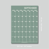 Undated A3 Wall Calendar - 12 seperate monthly pages in a surf inspired colour palette. 100% Recycled Paper, Made in the UK.
