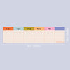 Colourful Grid Weekly Keyboard Planner Pad. 30x7.5cm. 100% Recycled Paper. Made in the UK.