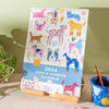 2024, A4 hanging wall calendar in our dogs and doodles design. 100% recycled paper. Made in the UK.