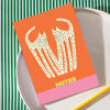 a5 notebook. 60 pages. 100% recycled paper. made in the UK. Ashley Percival Cats. Red, yellow, pink.
