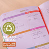 2024 - 2025 academic diary. Organic Paper Shapes. Week to view. A5, hardcover journel. 100% recycled paper. Made in the UK.