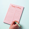 a5 daily planner pad with time blocking and to do list. 100% recycled paper. made in the UK.