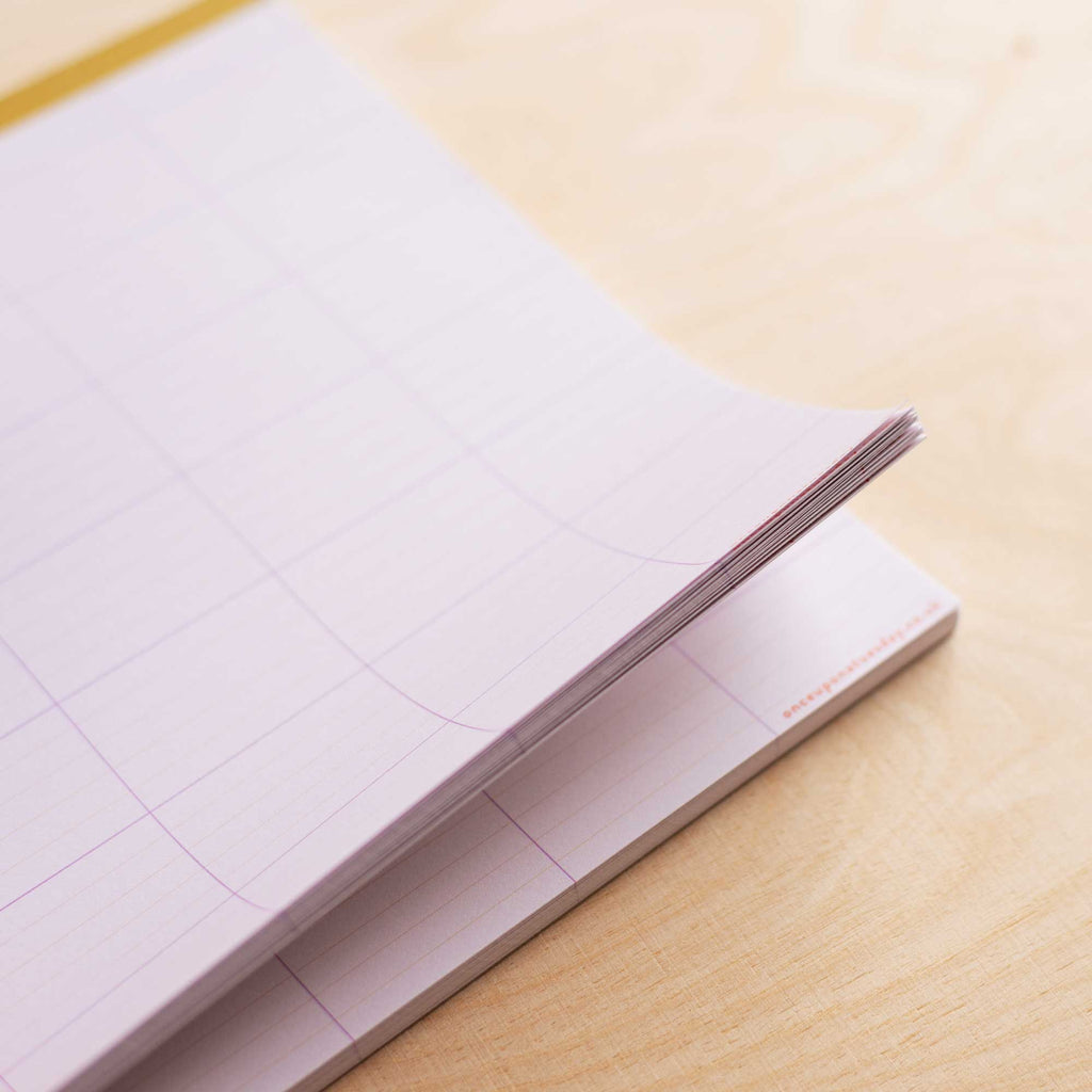 a4 monthly planner pad. use for fitness, school, work and family life. 52 pages. 100% recycled paper. made in the UK.