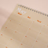 2024 A4 Calendar - pastel colour palette on each monthly page. 100% Recycled Paper, Made in the UK.