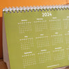 2024 desk calendar, A5 size. Minimalist surf inspired colour palette. 100% Recycled Paper and made in the UK.