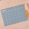 2024 A4 Calendar - a surf inspired colour palette on each monthly page. 100% Recycled Paper, Made in the UK.