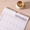 2024 A3 Calendar - simple and neutral design throughout. 100% Recycled Paper, Made in the UK. Includes week numbers.