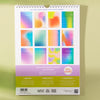 2024, A4 hanging wall calendar in our gradient grid design. 100% recycled paper. Made in the UK.