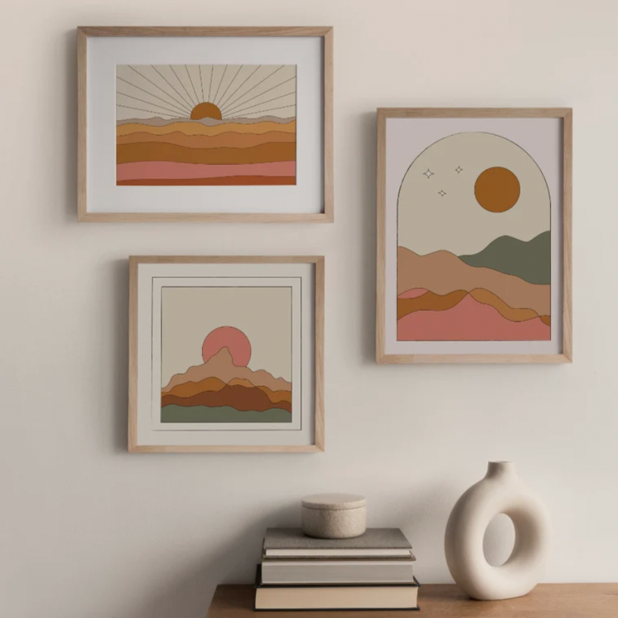 Desert Sun Poster Print Square - No. 3 - all options