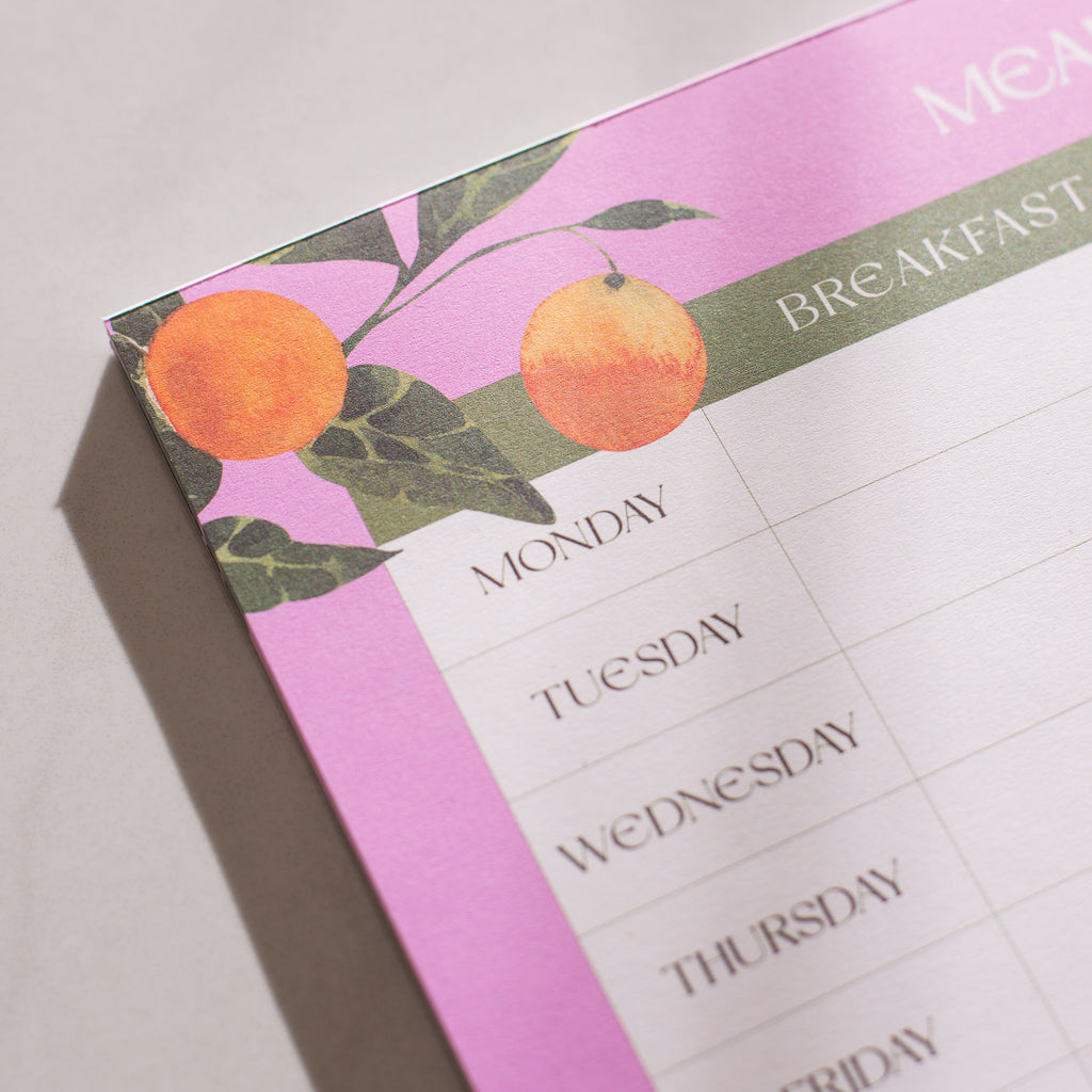 weekly meal planner pad