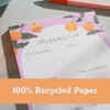 Eco friendly stationery. !00% recycled paper grocery list. shopping list