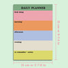 A5 Daily Planner Pad in Rainbow Colour Block. This time blocking style desk pad helps organise your day with ease. 100% Recycled Paper. Made in the UK. ADHD daily planner.